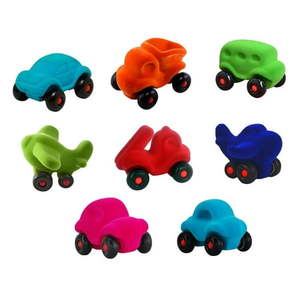 lot 20405 image: Rubbabu Little Vehicle Asssortment Tray - Retail $73