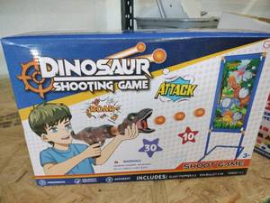 lot 20408 image: Dinosaur Attack Shooting Game Target Set - Retail $15