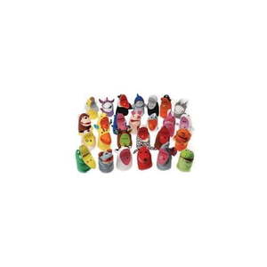 lot 20424 image: US Toy MTC-56 6  H Fabric Body Abc Hand Puppets - 21 Pcs - Retail $166