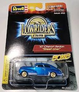 lot 20340 image: S54) 164 Revell Lowriders 47 Chevy Sedan Street Liner Blue Issue 53 - Retail $19