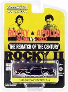 Greenlight Collectibles 1:64 scale diecast model of the 1979 Pontiac Firebird Trans Am from the movie Rocky II - Retail: $0