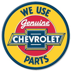 lot 20378 image: vintage-style Chevrolet Genuine Parts metal sign - Retail $0