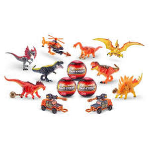 lot 20417 image: 5 Surprise Dino Strike Volcano Series 4 Mystery Collectible Capsule - Retail $8