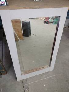 lot 20434 image: modern-style rectangular wall mirror