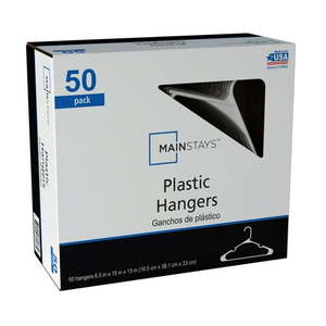 lot 20438 image: Mainstays Adult & Teen Clothing Hangers  50 Pack  White  Durable Plastic
