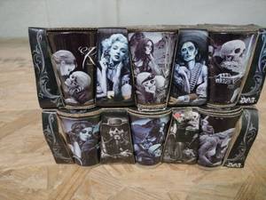 lot 20499 image: David Gonzales Art Shot Glass - Ride Or Die - Set Of 6