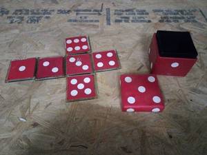 lot 20515 image: Set of Dice Theme Coasters
