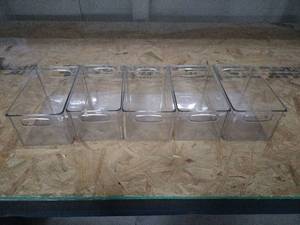 lot 20516 image: Set of 5 Clear Storage Totes