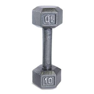 lot 20519 image: CAP Barbell 10lb Cast Iron Hex Dumbbell  Single