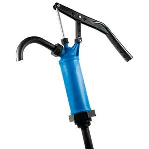 lot 20553 image: Performance Tool W54268 Blue Lever-Action Barrel Drum Pump - Fits 5- to 55-Gallon Drums  for Fuels  Water-Based Solutions  and More  Blue