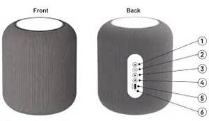 lot 20464 image: Bass Jaxx Radiant LED Wireless Speaker - Grey