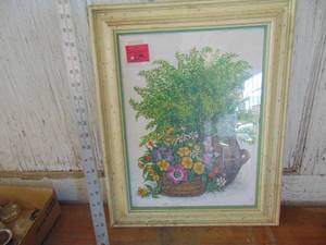 lot 3658 image: Framed Flower Print