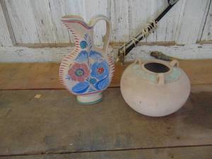 lot 3671 image: Pair of Southwestern Styled Pottery pieces