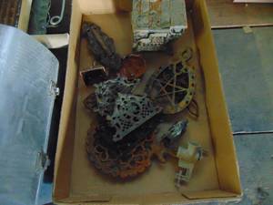 lot 3704 image: Cast Trivets - Miniature Stove and more