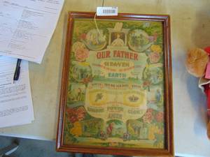 lot 3700 image: Framed 10 Commandments
