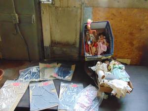 lot 3759 image: Selection of Barbies and Doll Clothes