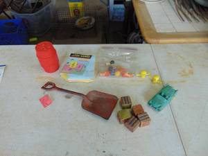 lot 3788 image: Selection of Toys - Rubber Vehicle - Barrel of Monkeys and More