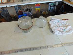 lot 3794 image: Clothes Pin Holder - Kerosene Fuel Tank and Bottle