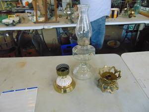 lot 3801 image: Candle Holders - Oil Lamp Base
