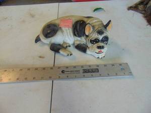 lot 3810 image: Chalkware Dog Bank - See Pictures for damaged ear