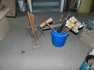 lot 3821 image: Large Selection of Croquet Pieces - 2 partial Sets 