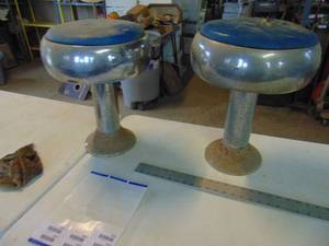 lot 3836 image: Pair of Soda Fountain Stools