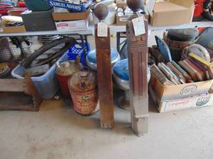lot 3868 image: Pair of Porch Posts - one 6 longer than the other