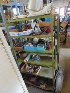 lot 3912 image: Green Shelf and Contents - West