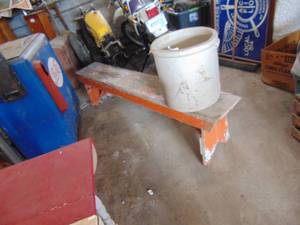 lot 3917 image: Wooden Bench 6 foot - -maybe 8
