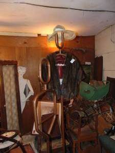 lot 3951 image: Copper Colored Double Tube Framed Mannequin - fur not included