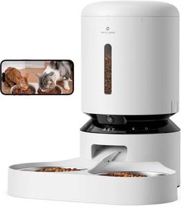 lot 9815 image: PETLIBRO Automatic Cat Feeder with Camera for Two Cats, 1080P HD Video with Night Vision, 5G WiFi Pet Feeder with Phone APP Control, 2-Way Audio for Cat & Dog, Low Food & Motion & Sound Alerts