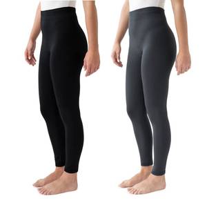 lot 10073 image: MUK LUKS womens Muk Luks���� Womens 2 Pack of Leggings Hosiery, CharcoalBlack, Large-X-Large US