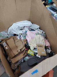 lot 3 image: Gaylord and miscellaneous stuff pallet and Gaylord not included