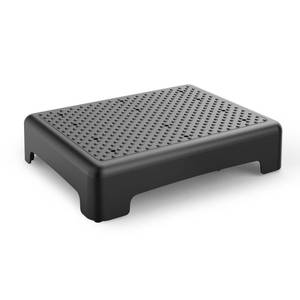 lot 1062 image: HBTower Mobility Step Stool for Adults & Seniors - Non-Slip Platform Indoor and Outdoor, Portable Riser, Safety Step for Car, Bedside, Office, Shower, Stairs - Black