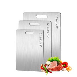 lot 2246 image: Cutting Boards for Kitchen,Food-Grade Stainless Steel Chopping Board,Hygiene Durable Safe, Suitable For Kitchen Or Outdoor Camping