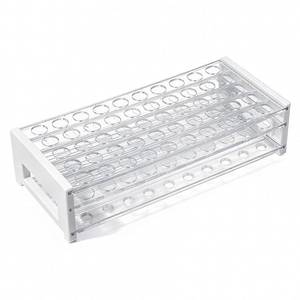 lot 2247 image: Plastic Test Tube Rack, 50 Holes Lab Rack Holder for 16mm Tubes, Detachable, Transparent