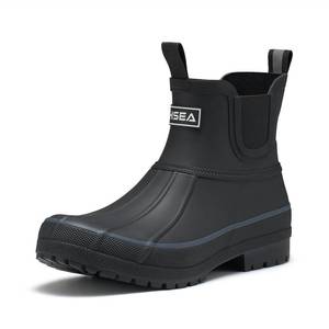 lot 2253 image: HISEA Womens Duck Chelsea Rain Boots Waterproof Short Garden Boot Outdoor Mud Boots 10