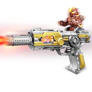 lot 2271 image: Trokiomi Light Up Toy Gun with Sound Effects & Spray - Unique Barrel Telescopic Action - Ideal Halloween Christmas Birthday Gift (Batteries Not Included)
