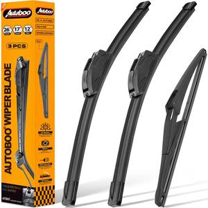 lot 2287 image: AUTOBOO 2617 Windshield Wipers with 12 Rear Wiper Blade Replacement for Nissan Rogue Pathfinder 2013 2014 2015 2016 2017 2018 2019 2020 2021 2022 2023-2025 -Original Factory Quality (Pack of 3)