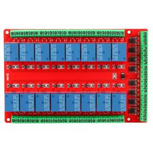lot 2307 image: 16 Channel Relay Board, High Low Level DC 5V Two Way Isolated Optocoupler Interface Module,AC 250V 10A,DC 30V10A,User Friendly Interface, Power Reverse Connection
