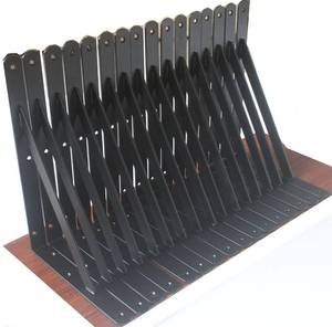 lot 3573 image: 12 Pack L12 x H 8 Black Heavy Duty Shelf Brackets with Screws Metal Shelf Brackets Shelf Support Angle Brackets for Shelves L Brackets Heavy Duty Floating Shelf DIY