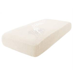 lot 4366 image: hyha Waterproof Couch Cushion Covers for Pets, Non Slip Sofa Seat Cover for Dogs Washable, Soft Thick Stretch Jacquard Fabric, Sofa Slipcovers with Elastic Bottom (1 Piece for Medium, Light Beige)