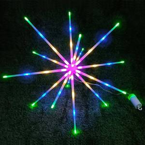 lot 4367 image: Sertin LED Colorful Hanging Star Light Outdoor Waterproof Decorative Meteor Lights, Fireworks String Lights, Dandelion Lights, Suitable for Christmas, Weddings, Garden Decoration. (Colored)