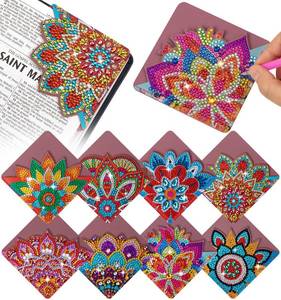 lot 4368 image: 8 PCS Diamond Art Bookmarks, Diamond Painting Bookmarks for Book Lovers 5D DIY Corner Bookmark Adults Crafts Diamond Art Kits for Adults Kids Home Office Beginner Gift
