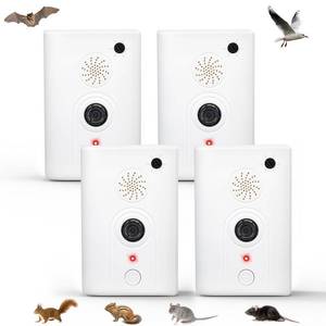 lot 4394 image: Ultrasonic Bat Repellent Deterrent Devices for Attic Home, 4 Pack Electronic Plug in Bat Repeller Bats Keep Away Removal Reject Repelling System for Porch House Outdoor Indoor,Human and Pet Safe
