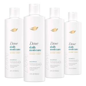 lot 5630 image: Dove Nutritive Solutions Moisturizing Shampoo 4 Count for Dry Hair Daily Moisture with Pro-Moisture Complex for Manageable and Smooth Hair 12 oz