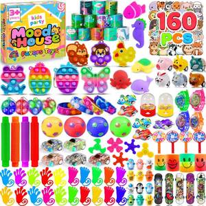 lot 6277 image: 160 PCS Party Favors for Kids 8-12 4-8, Fidget Toys Bulk��Treasure Box Toys for Classroom,Goodie Bags Stuffers��Pinata Stuffers��Fidgets,Carnival Prizes��Birthday Gifts for Kids, Boys and Girls