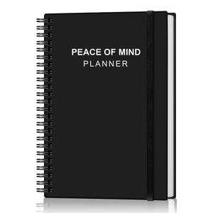 lot 6289 image: Peace of Mind Planner �� Final Arrangements Organizer for Beneficiary, Will Preparation, Last Wishes & Funeral Planning, 5.8 x 8.5, Black