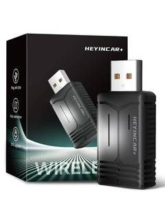 lot 6313 image: HEYINCAR H-Air Wireless CarPlay & Android Auto Adapter, 2026 Upgrade, Plug & Play USB Dongle, Convert Wired CarPlay Auto to Wireless, No Latency, Fast Connection, for Apple iPhone & Android Phones