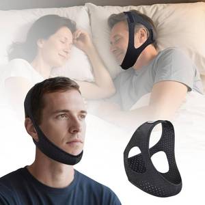 lot 6316 image: Chin Strap for CPAP Users with 4-Side Adjustment,Anti Snoring Chin Strap for Sleeping Comfortable Stop Snoring Solution, Anti Snoring Devices Breathable and Durable,Snore Stopper,M,Black